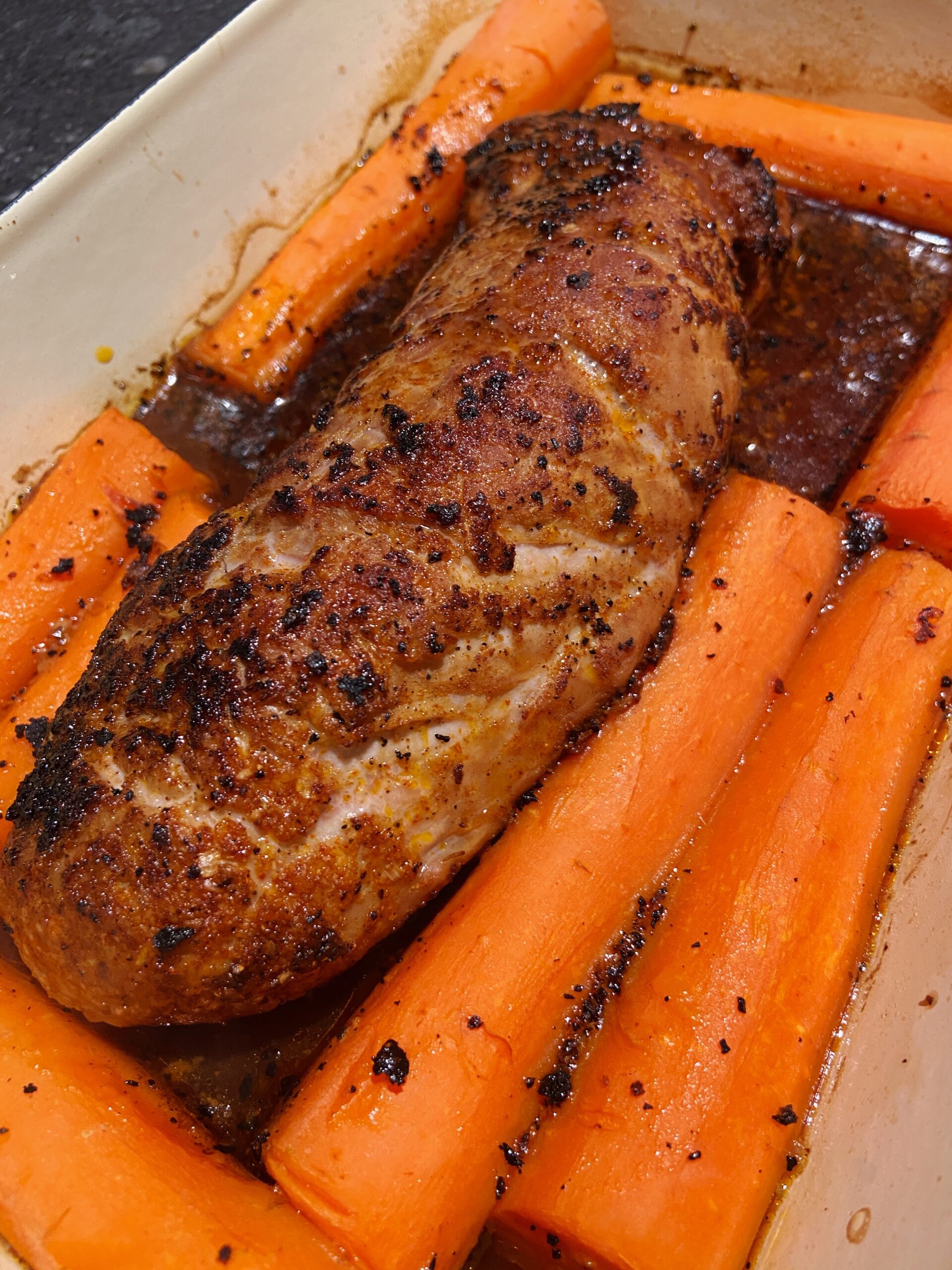Roasted Pork Tenderloin with Carrots (Whole30, Paleo & Low Carb)